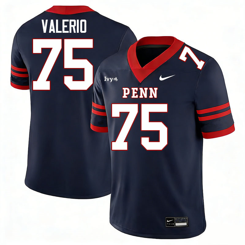 Pennsylvania Quakers #75 Joe Valerio College Football Jerseys,Uniforms Stitched-Navy